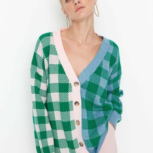 Oversize Jacquard Knitwear Cardigan - Cardigans 39