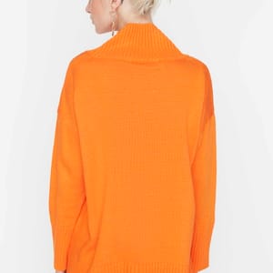 Stand Up Collar Knitwear Sweater - Sweaters 24