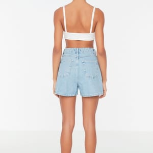 8_org_zoom-32 Pleated Cotton Denim Shorts - Denim Shorts 2