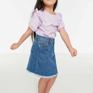 9_org_zoom Tasseled Denim Skirt - Skirts 81