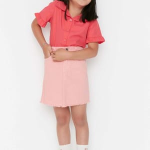 9_org_zoom Tasseled Denim Skirt - Skirts 110