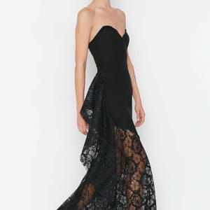 Lace Paneled Flare Evening Dress & Graduation Dress Lace Paneled Flare Evening Dress & Graduation Dress - Party Dresses 41