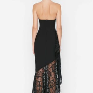 Lace Paneled Flare Evening Dress & Graduation Dress Lace Paneled Flare Evening Dress & Graduation Dress - Party Dresses 44