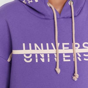 Graphic Knitted Oversized Fleece Women's Hoodie - Hoodies 47