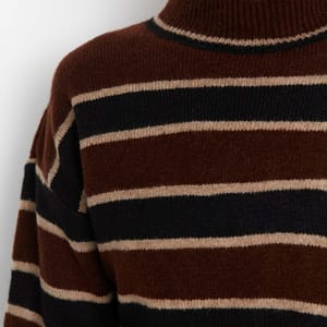 Turtle Neck Top and Skirt Color Block Women's Knitwear co-ord Set Turtle Neck Top And Skirt Color Block Women's Knitwear Co-Ord Set - Co-ord Sets 36