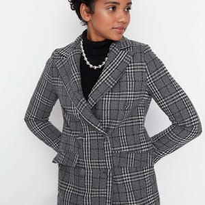 Plaid Blazer Jacket