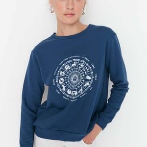Printed Basic Thin Knitted Sweatshirt - Sweatshirts 27