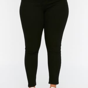 Black Plus Size High Waist Skinny Women's Jeans. - Plus Size Pants & Leggings 12