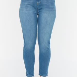 Blue Plus Size High Waist Skinny Women's Jeans - Plus Size Pants & Leggings 33