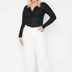 Plus Size High Waist Straight Jeans - Plus Size Pants & Leggings 34
