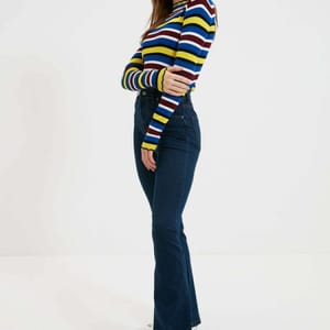 High Waist Flared Women's Wide Leg Jeans