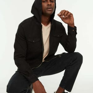 Zip Detail Hooded Relaxed Jacket - Casual Jackets 23