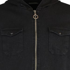 Zip Detail Hooded Relaxed Jacket - Casual Jackets 27