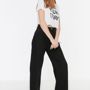 Straight High Rise Wide Leg Women's Jeans