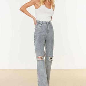 Trendyol - Women's Wide Leg Jeans 37