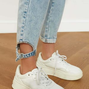 Blue Faded Ripped High Waist Women's Jeans Blue Faded Ripped High Waist Women's Jeans - Straight Jeans 26