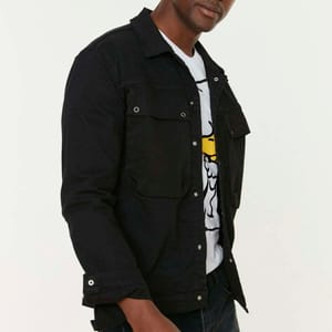 Regular Fit Large Pocket Trucker Jacket Trendyol - Men's Denim Jackets 56