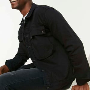 Regular Fit Large Pocket Trucker Jacket Trendyol - Men's Denim Jackets 58