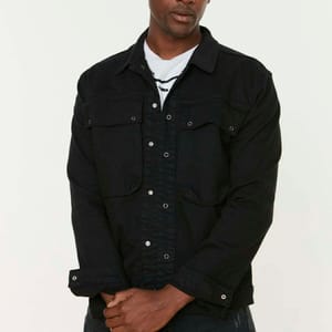 Regular Fit Large Pocket Trucker Jacket Trendyol - Men's Denim Jackets 54