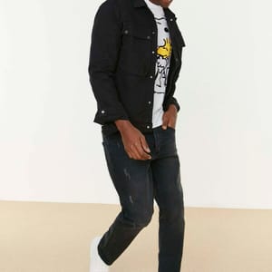 Regular Fit Large Pocket Trucker Jacket Trendyol - Men's Denim Jackets 55