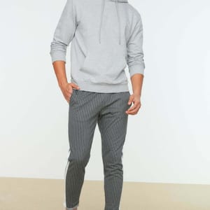 Drawstring Striped Sweatpants - Sweatpants 1