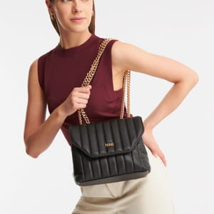 Parigi Black Flap Women's Shoulder Bag - Shoulder Bags 8