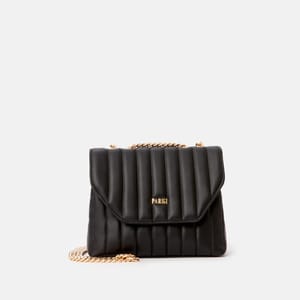 Parigi Black Flap Women's Shoulder Bag - Shoulder Bags