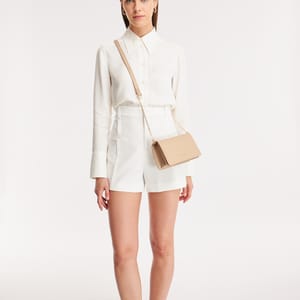 Parigi Beige Women's Flap Crossbody Bag - Crossbody Bags 4