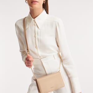 Parigi Beige Women's Flap Crossbody Bag - Crossbody Bags 6