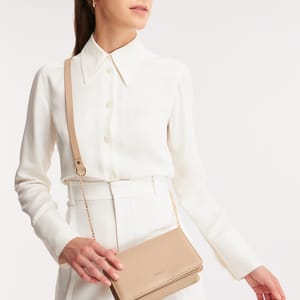 Parigi Beige Women's Flap Crossbody Bag - Crossbody Bags 7