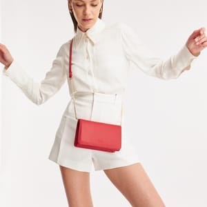 Parigi Red Clutch Women's Crossbody Bag - Crossbody Bags 6