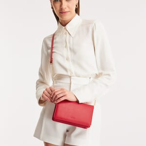 Parigi Red Clutch Women's Crossbody Bag - Crossbody Bags 7