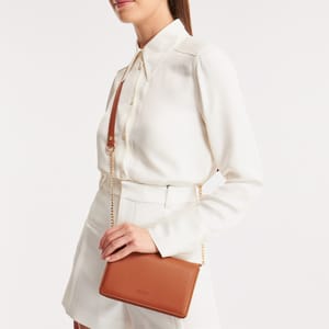 Parigi Tobacco Brown Flap Women's Crossbody Bag - Crossbody Bags 6