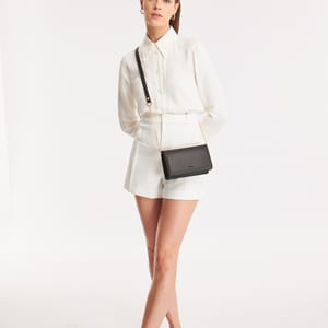 Parigi Black Women's Flap Crossbody Bag - Crossbody Bags 4