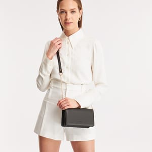 Parigi Black Women's Flap Crossbody Bag - Crossbody Bags 7