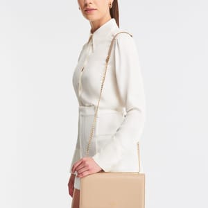 Parigi Flap Pale Beige Women's Shoulder Bag - Shoulder Bags 6