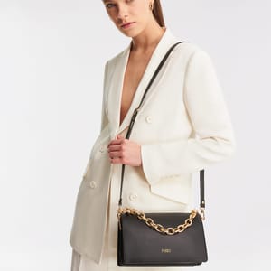 Parigi Black Women's Shoulder Flap Bag - Shoulder Bags 8
