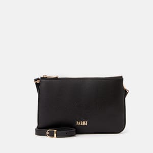 Parigi Black Double Zipper Women's Shoulder Bag - Shoulder Bags