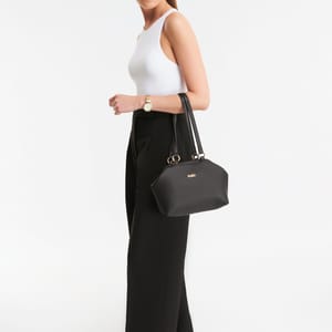 Parigi Black Trapeze Women's Shoulder Bag - Shoulder Bags 7