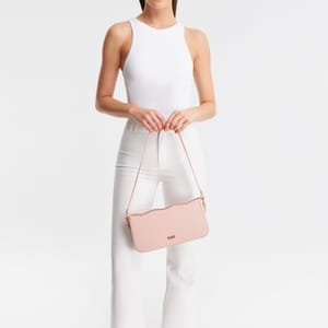 Parigi Powder Pink Women's Baguette Shoulder Bag - Shoulder Bags 4