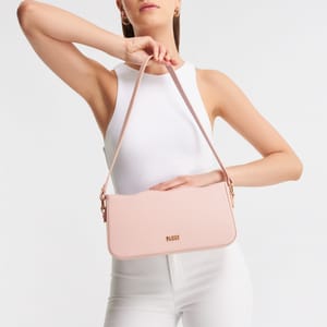 Parigi Powder Pink Women's Baguette Shoulder Bag - Shoulder Bags 6