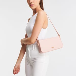 Parigi Powder Pink Women's Baguette Shoulder Bag - Shoulder Bags 7