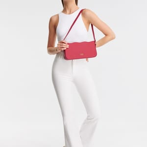 Parigi Women's Fuchsia Baguette Shoulder Bag - Shoulder Bags 5