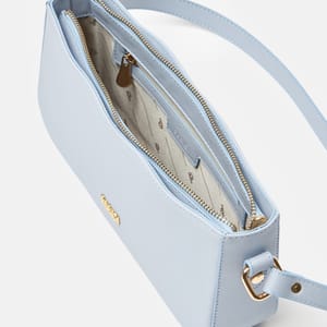 Parigi Light Blue Women's Baguette Shoulder Bag - Shoulder Bags 3