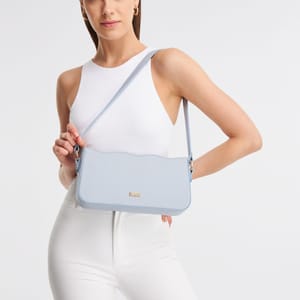Parigi Light Blue Women's Baguette Shoulder Bag - Shoulder Bags 6