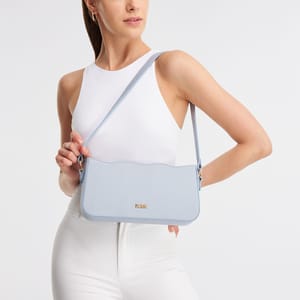 Parigi Light Blue Women's Baguette Shoulder Bag - Shoulder Bags 7