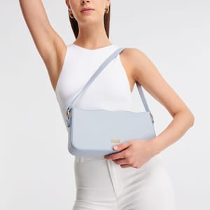 Parigi Light Blue Women's Baguette Shoulder Bag - Shoulder Bags 8