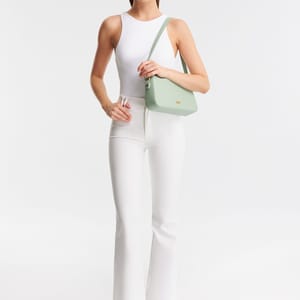 PR175H0KEM11_5.jpg Parigi Women's Mint Baguette Shoulder Bag - Shoulder Bags 4