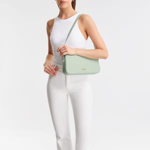 PR175H0KEM11_7.jpg Parigi Women's Mint Baguette Shoulder Bag - Shoulder Bags 6