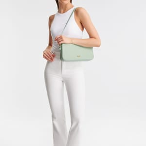 PR175H0KEM11_8.jpg Parigi Women's Mint Baguette Shoulder Bag - Shoulder Bags 7